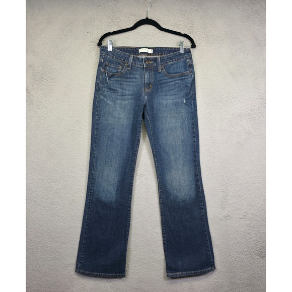 Levis 545 Jeans Womens 8M Blue Low Bootcut Leg Dark Wash Stretch Denim Western - Picture 1 of 16